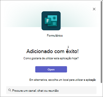 Escolher um local para utilizar a aplicação Formulários