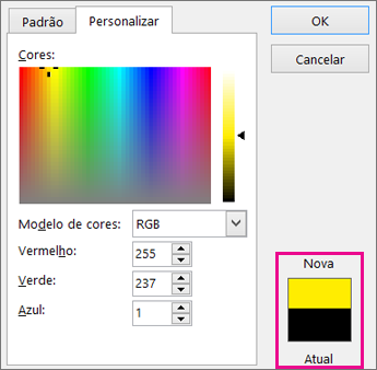 Compare new and current color selections