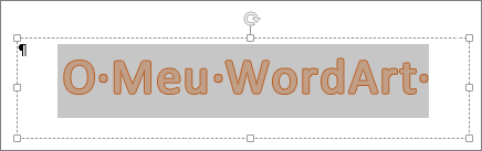 WordArt selecionado