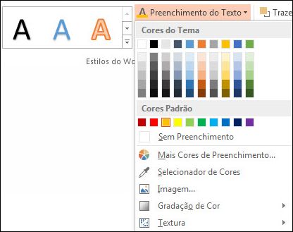 Comando Preenchimento do Texto