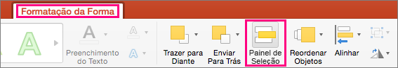 Mostra o separador Formato da Forma no PowerPoint 2016 para Mac
