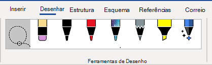 O separador Ferramentas de Desenho do friso Word.