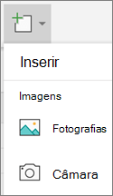 Selecione Inserir Fotos >