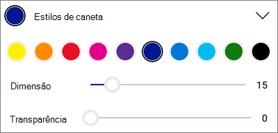 OneDrive para Android Estilos de Caneta de Marcação PDF