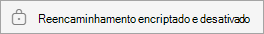 Reencaminhamento encriptado e desativado