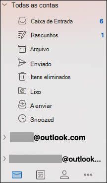 Caixa de Entrada Unificada no Outlook para Mac.