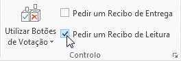 Comando Pedir um recibo de leitura no friso