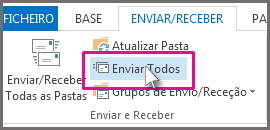 Captura de ecrã do botão Enviar Tudo no Outlook 2013.