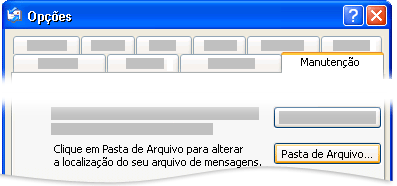 Caixa de diálogo Opções do Outlook Express