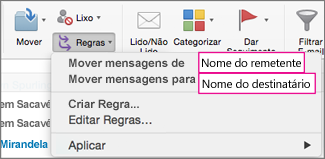 Regras: Mover mensagens...