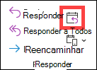 Botão Responder com reunião no Outlook clássico