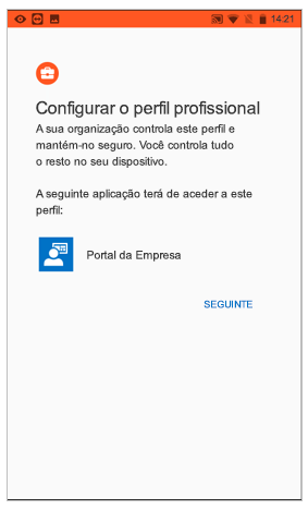 Configurar um perfil de trabalho