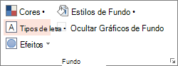 Opções de fundo