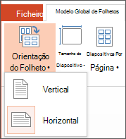 Menu Orientação do Folheto