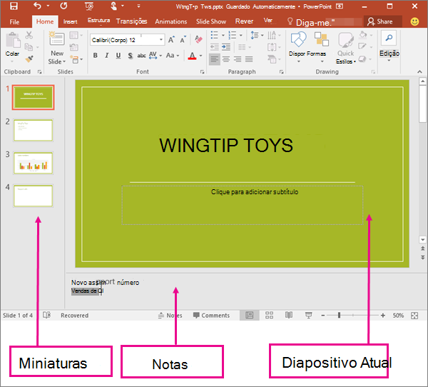 Mostra a Vista Normal no PowerPoint
