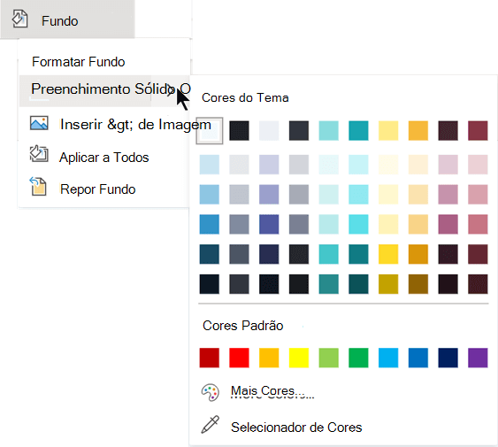 Formate o fundo com cor.