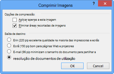 Opções de Compressão de Imagens