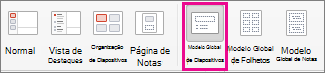 Comando Modelo Global de Diapositivos do PPT para Mac