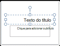 Marcador de posição de texto do título