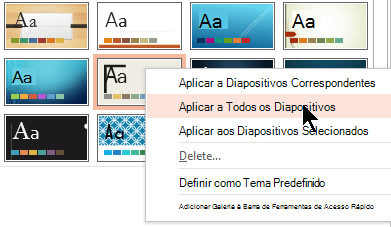 Aplicar a Todos os Diapositivos