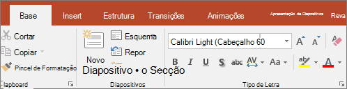 O marcador de texto no friso no PowerPoint.