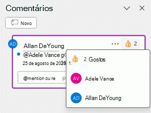Faça um Gosto a um comentário e veja quem mais gostou.