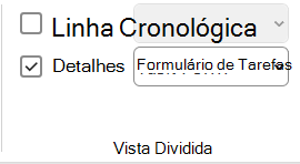 Imagem da caixa de verificação Detalhes no separador Ver.