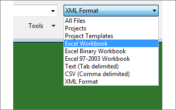 Selecione o livro do Excel a abrir para obter os dados