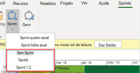 Vistas de sprints