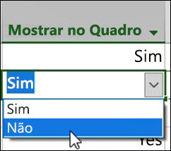 Definição Mostrar a Bordo