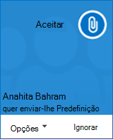 Captura de ecrã de um pop-up de alerta de transferência de ficheiro