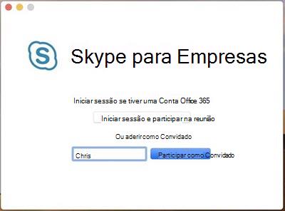 Participar numa reunião como convidado