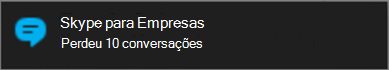 Ser notificado relativamente a mensagens perdidas através dos Alertas do Windows