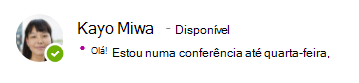 Mensagem de presença para Kayo