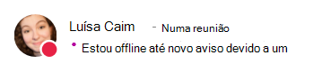 Mensagem de presença para Louisa
