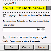 Ligação do ficheiro XSL colada