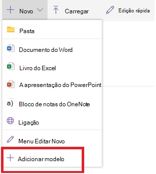 Adicionar Modelo