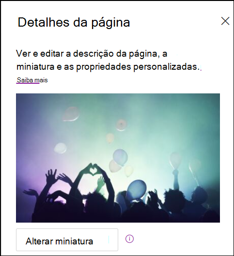 captura de ecrã de alterar miniatura