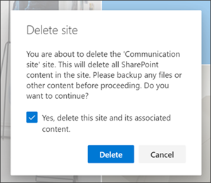 Eliminar confirmação do site