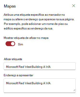 Editar etiqueta e endereço do PIN