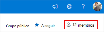 Associação a grupos que apresentam os membros atuais.