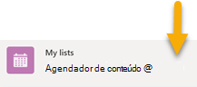 Este símbolo indica que a lista está a ser sincronizada entre o armazenamento na cloud e o dispositivo Windows.