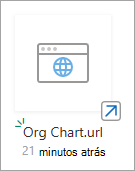 Captura de ecrã a mostrar um novo URL numa biblioteca de documentos moderna do SharePoint.