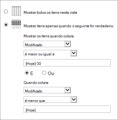 Filtros a utilizar [Hoje]
