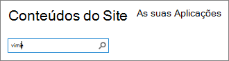 A caixa de pesquisa de aplicações com wiki escrito