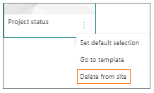 Eliminar modelo do item de menu do site