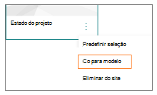Ir para o item de menu de modelo