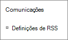 Listar definições de comunicações (RSS)