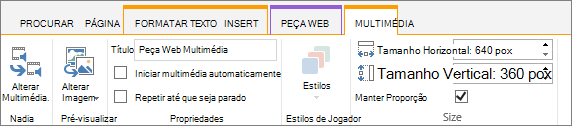 Separador Multimédia no friso editar
