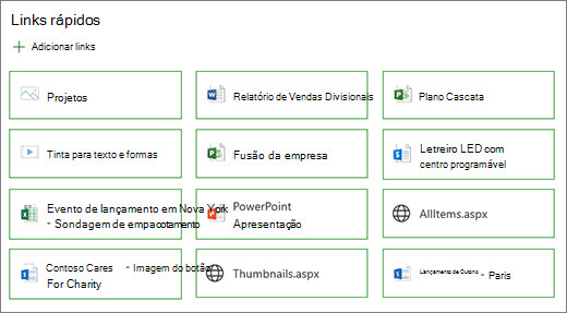 Esquema de botão de ligações rápidas